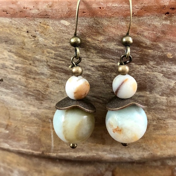 Amazonite Beaded Bracelet and Earring Set - Picture 7 of 8